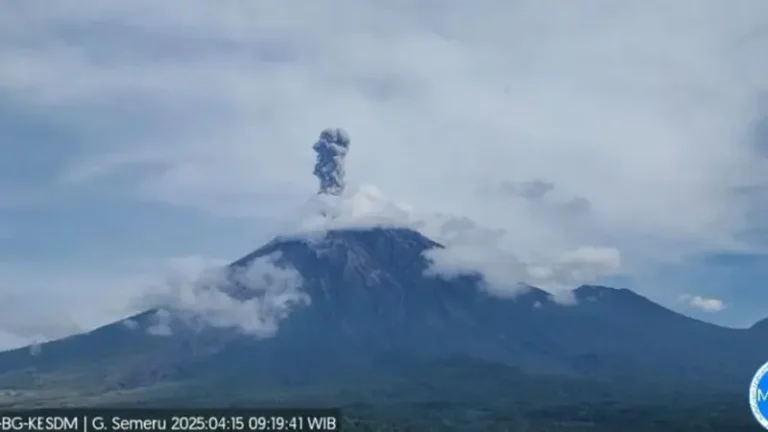Dalam 15 Jam, Gunung Semeru Erupsi 7 Kali