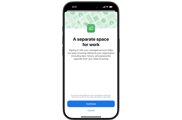 Chrome akan memungkinkan Anda beralih antara akun pribadi dan akun kerja di iOS