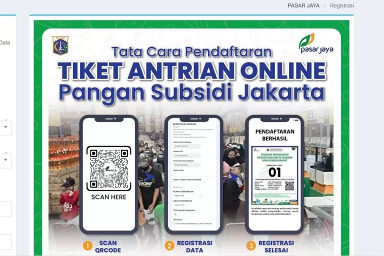 Cara Mengambil Antrian KJP Pangan Subsidi Murah dari Perumda Pasar Jaya