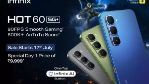 Infinix Luncurkan Hot 60 5G+ dengan Fitur Circle to Search dan Tombol AI untuk Pengguna Budget